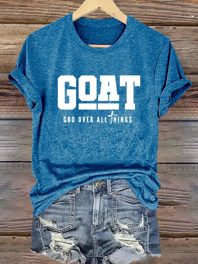 Women's God Over All Things  Print Shirt