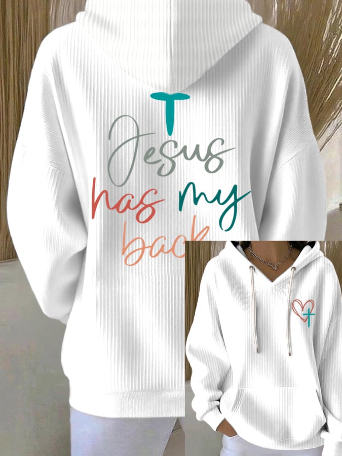 Women's Jesus Has My Back Sweatshirts