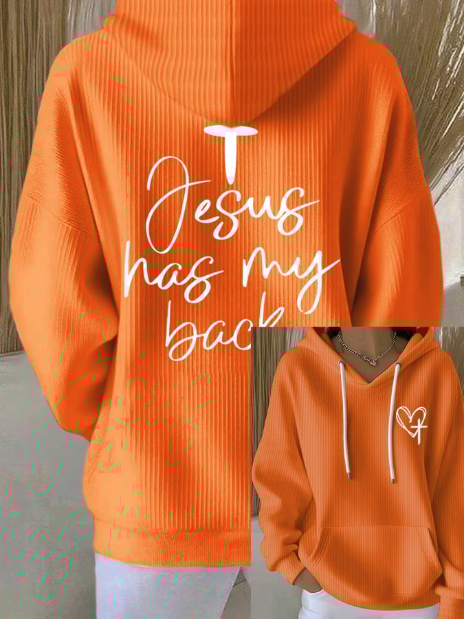 Women's Jesus Has My Back Sweatshirts