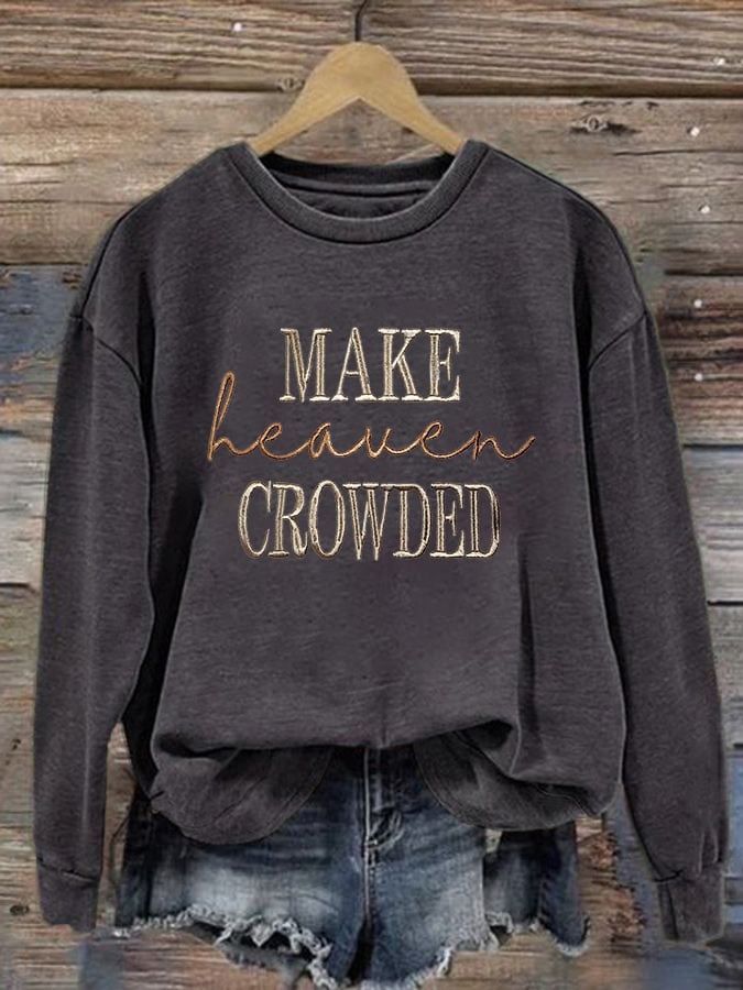 Women'S Casual Faith Print Sweatshirt