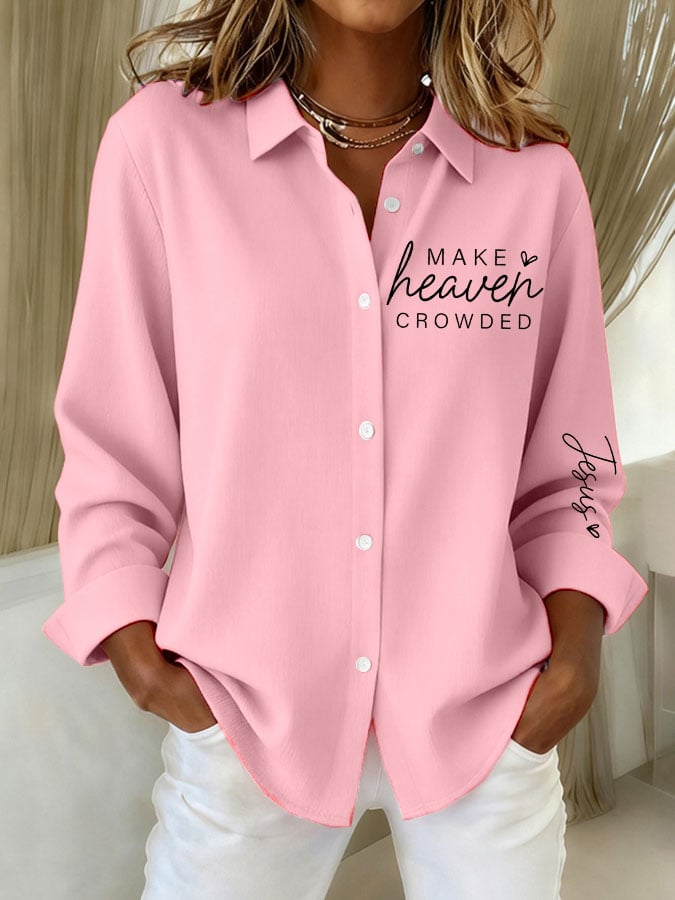 Women's Faith Print Casual Shirt