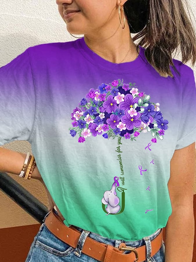 Women's Alzheimer's Awareness Short Sleeve T-Shirt