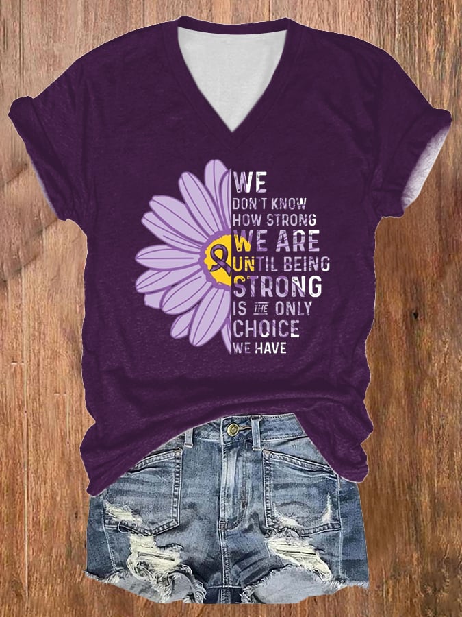 Women's  Alzheimers Awareness Print T-Shirt