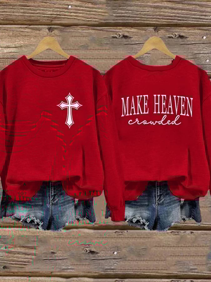 Women'S Casual Faith Print Sweatshirt