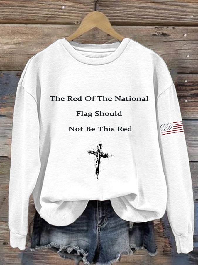 Women's National Flag Slogan Sweatshirt