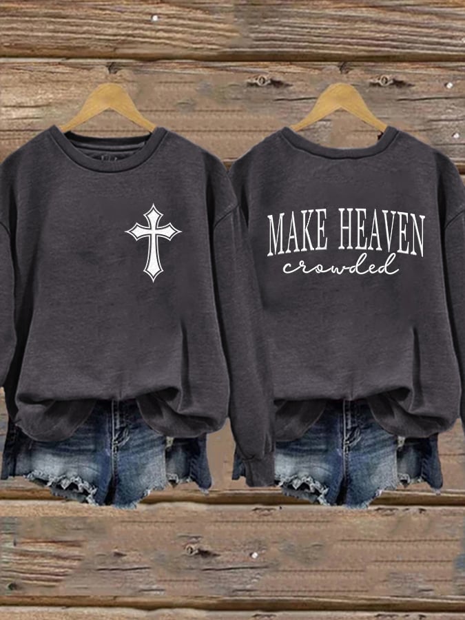 Women'S Casual Faith Print Sweatshirt