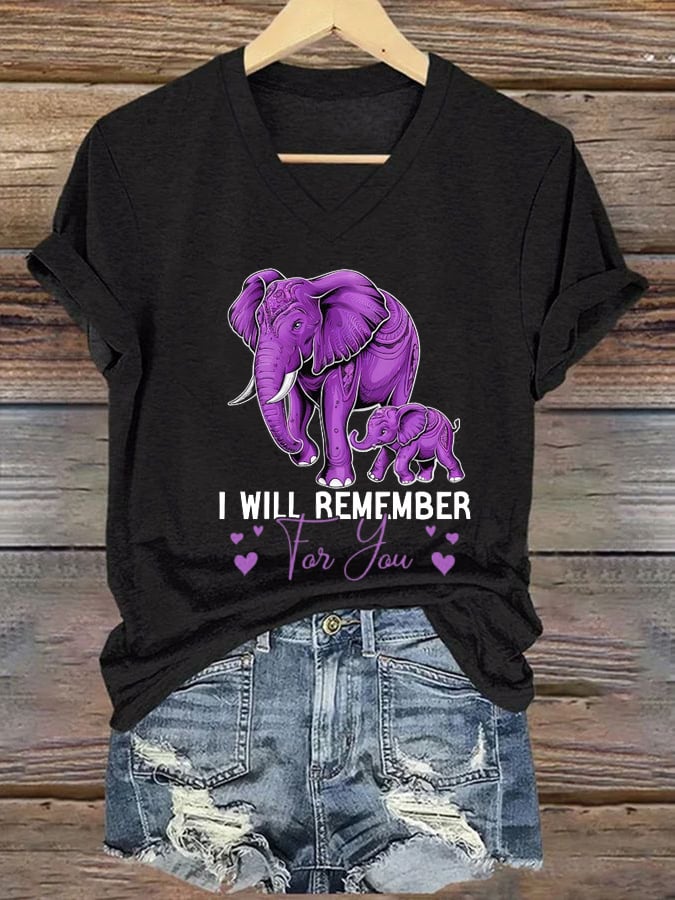 I Will Remember For You Alzheimers Awareness Alzheimers T Shirt
