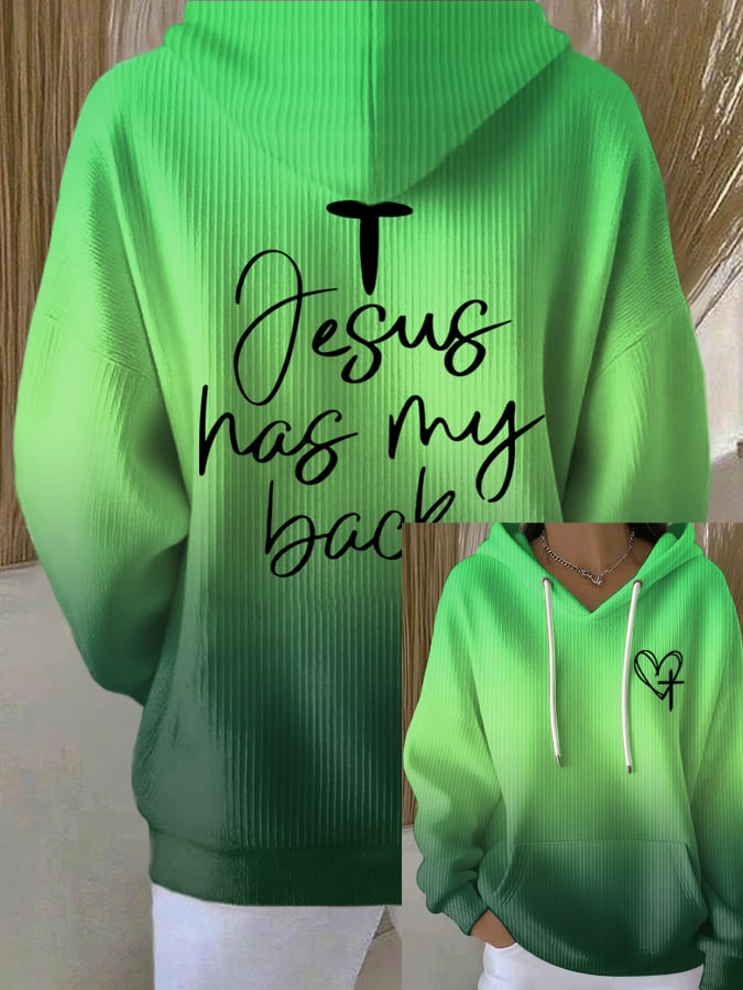 Women's Jesus Has My Back Sweatshirts