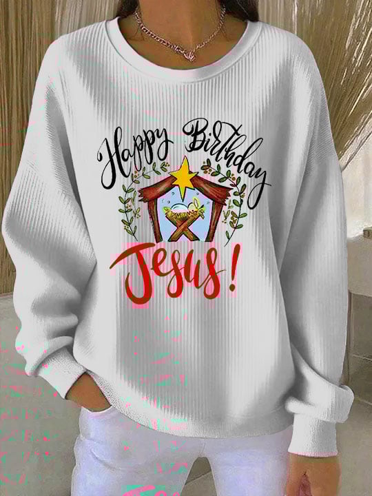 Women's Christmas Faith Print Sweatshirt