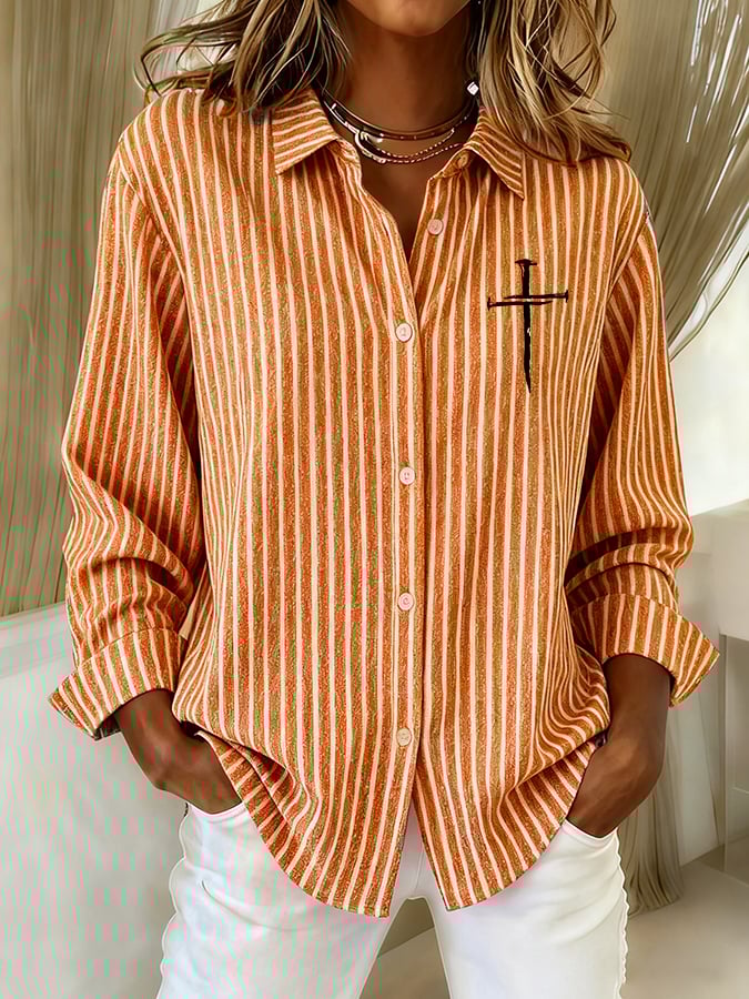 Women's Casual Retro Faith Shirt