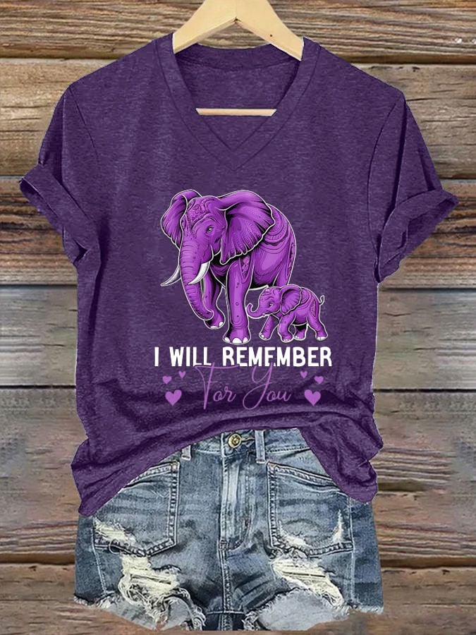 I Will Remember For You Alzheimers Awareness Alzheimers T Shirt