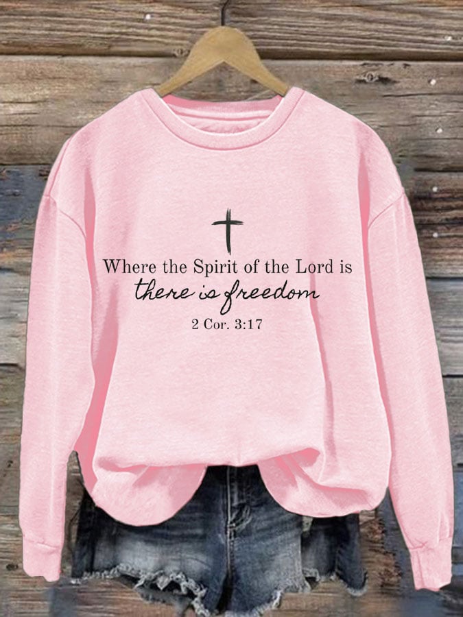Women's Freedom Printed Crew Neck Sweatshirt