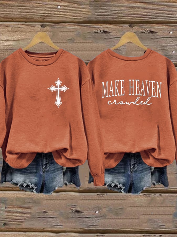 Women'S Casual Faith Print Sweatshirt