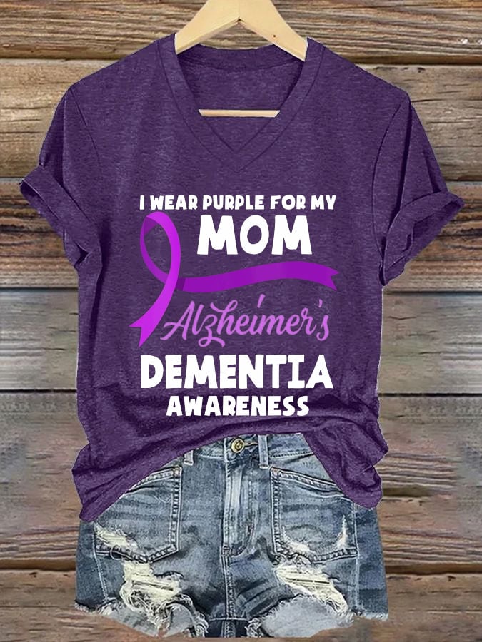 Dementia Awareness Vneck Alzheimers T Shirt