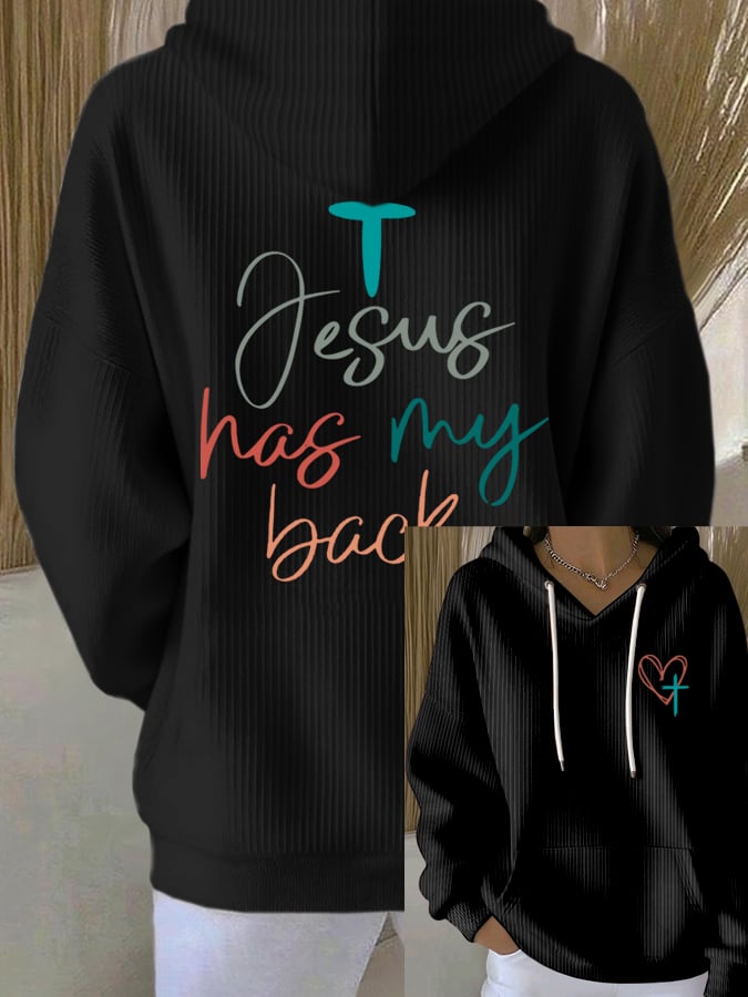 Women's Jesus Has My Back Sweatshirts