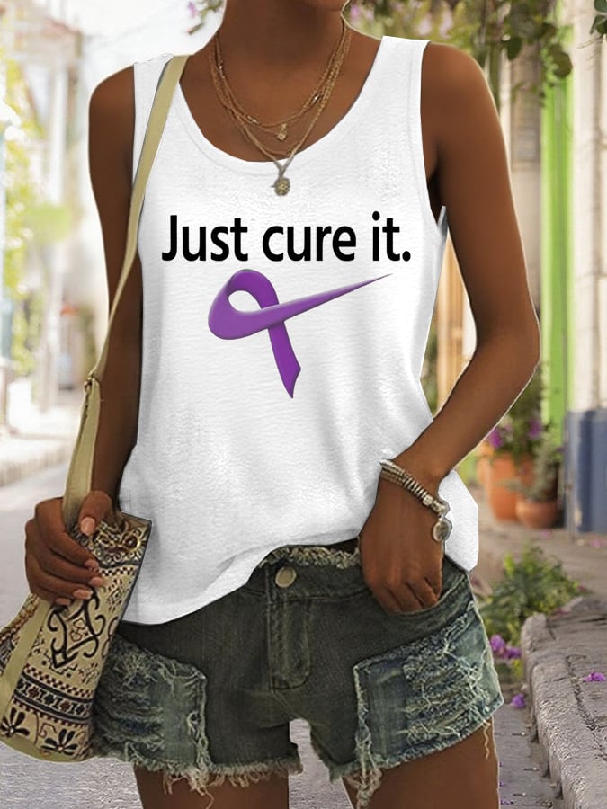 Women's Just Cure It Alzheimer's disease Printed Vest