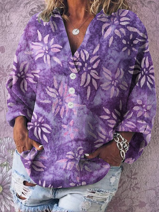 Women's Alzheimer's Floral Print T-Shirt