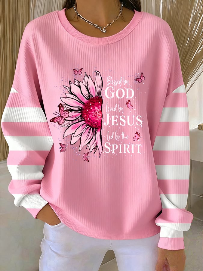 Women's Casual God Check Knit Top