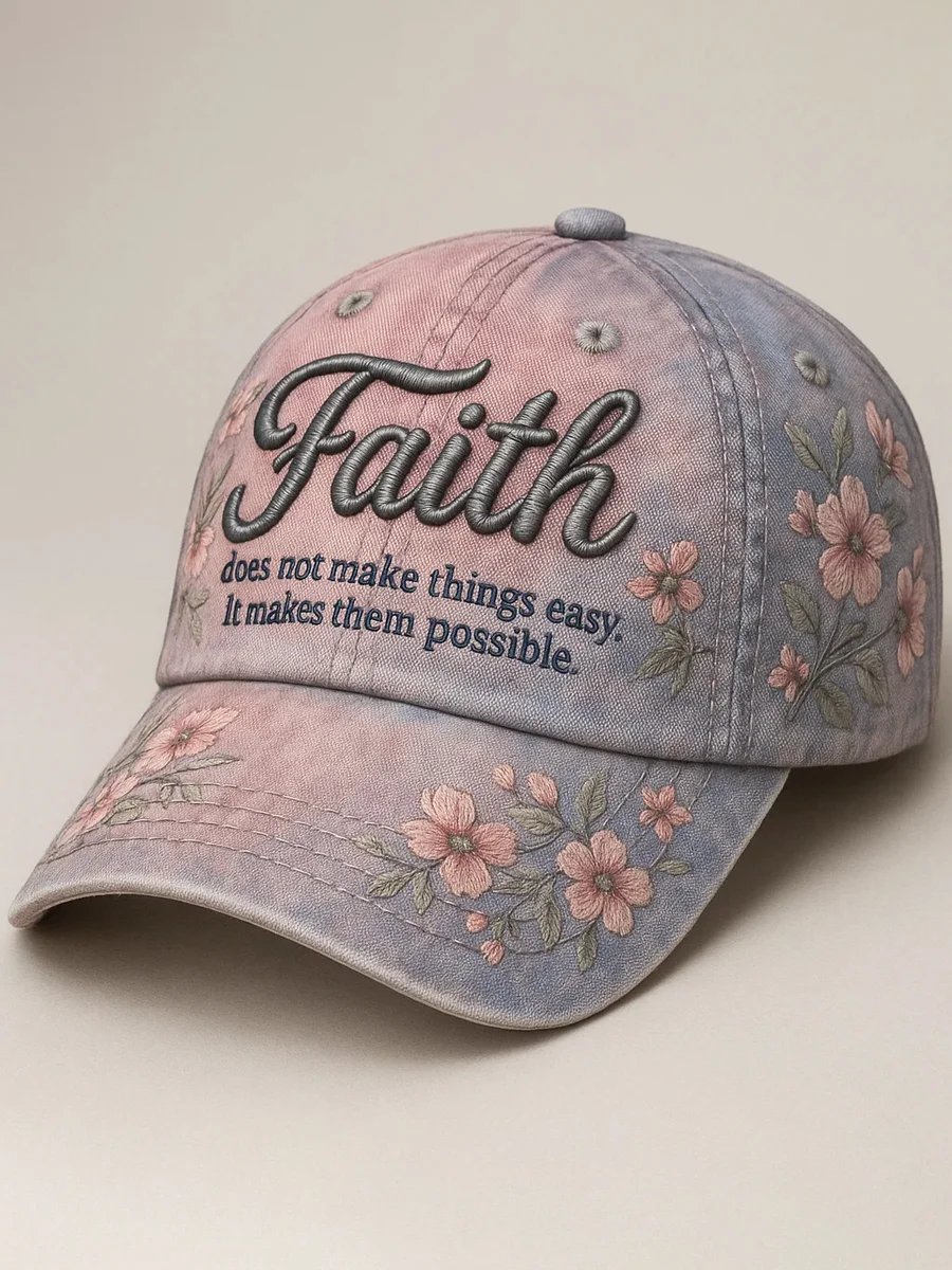 Floral Faith Art Print Hat