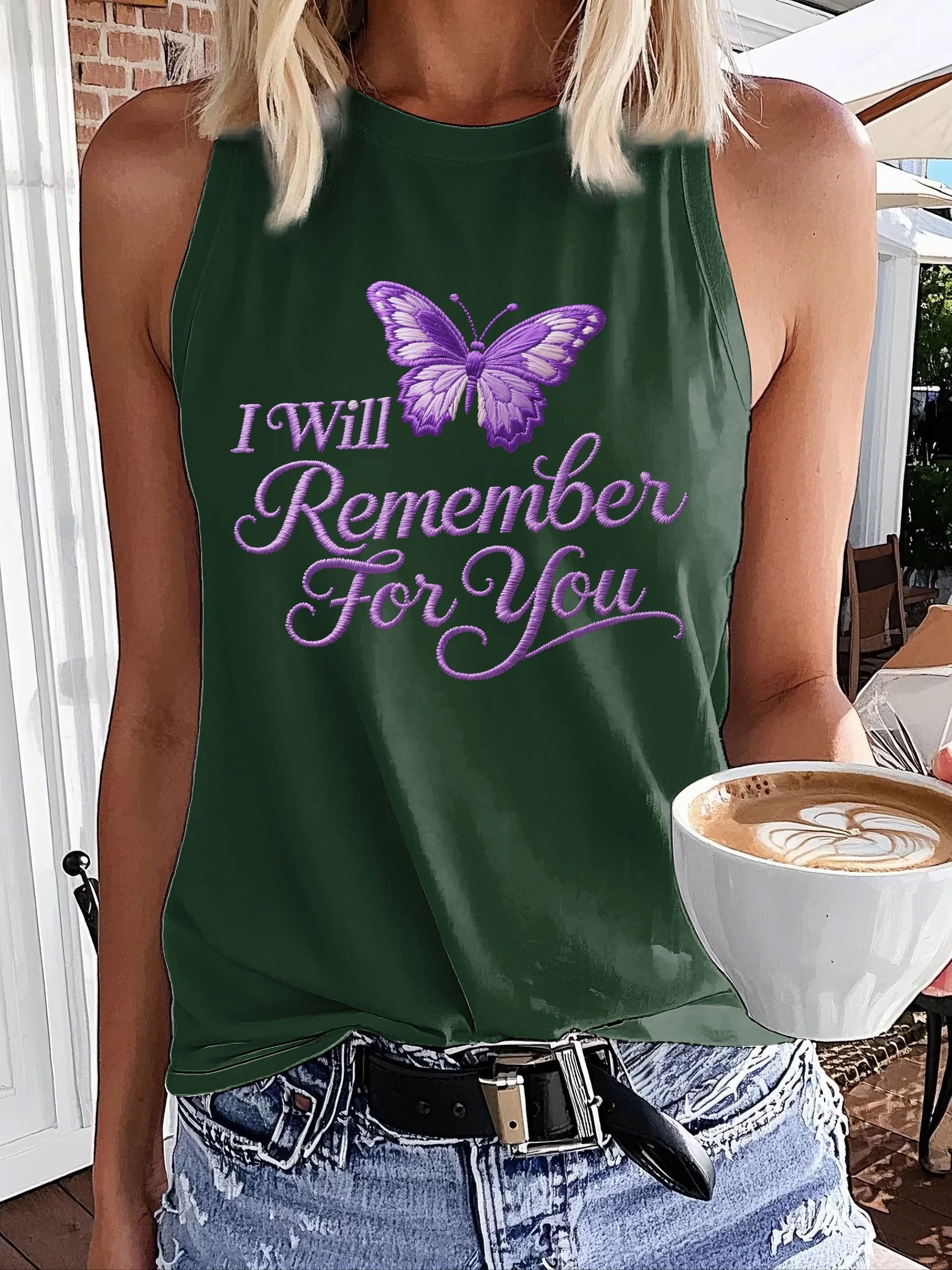 Women's Alzheimer's Knitted Print Vest
