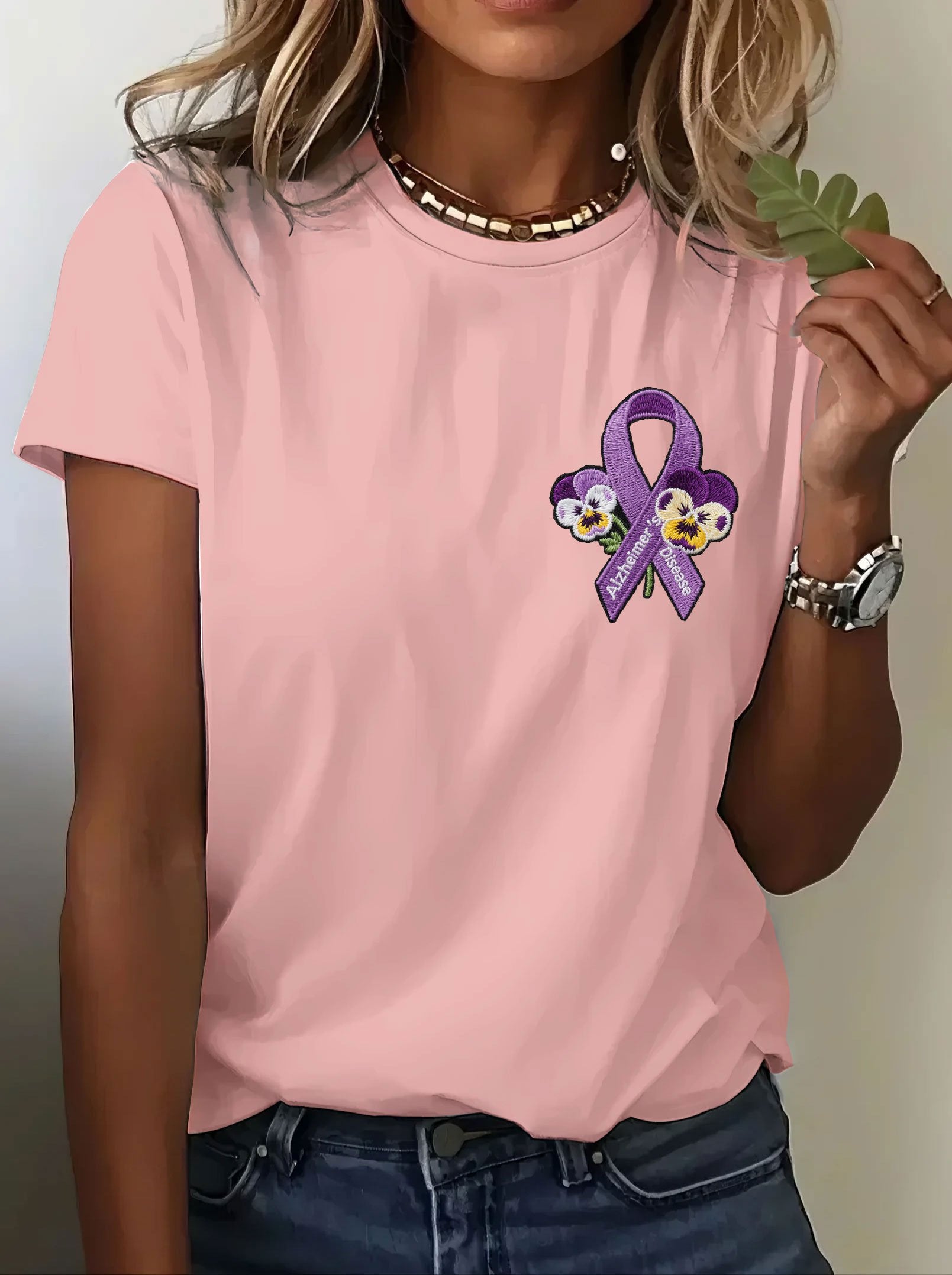 Women's Alzheimer's Disease Embroidered Shirt