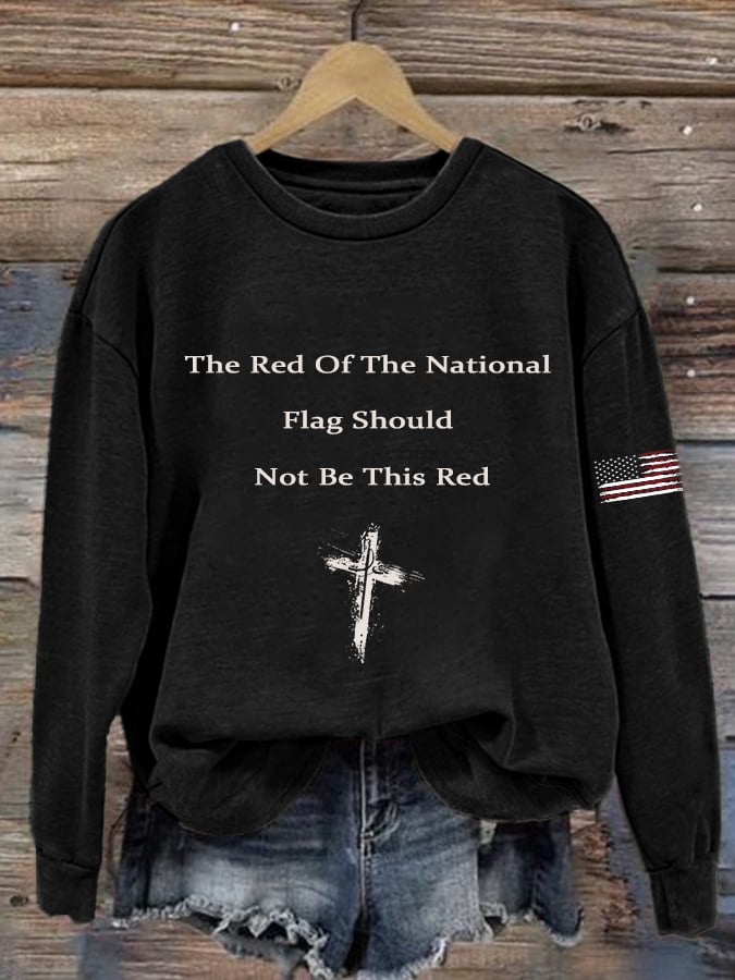 Women's National Flag Slogan Sweatshirt
