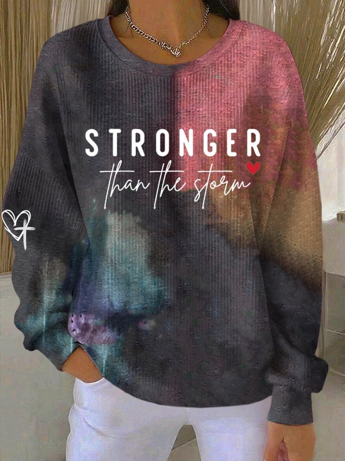 Women's Stronge Than The Storm Casual  Sweatshirt