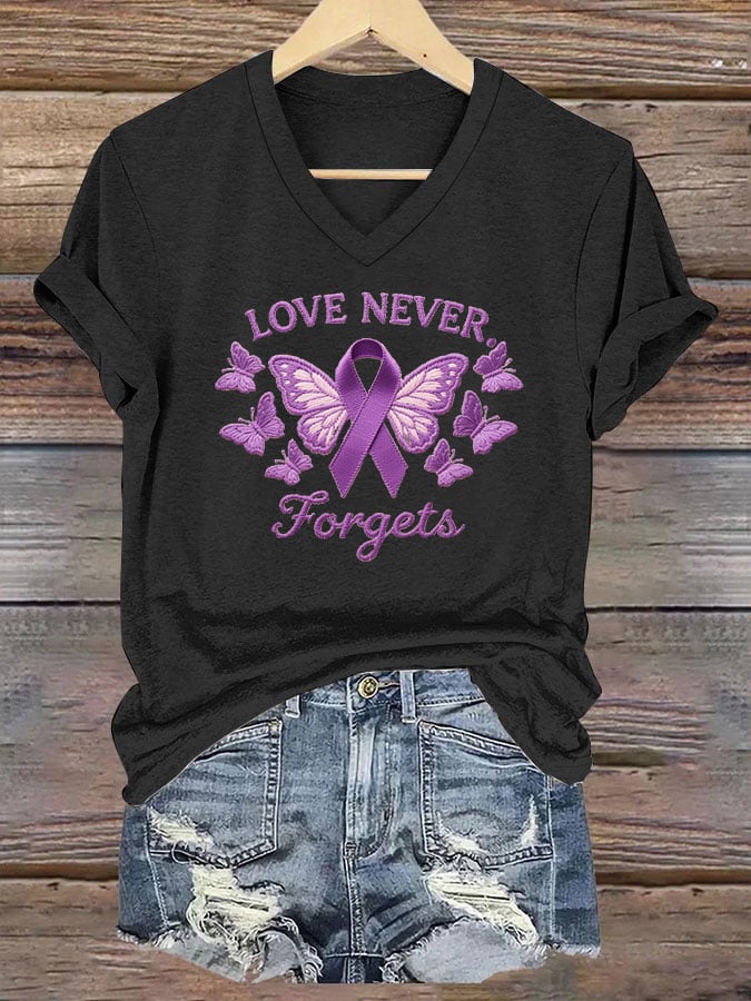 Women's alz printed short-sleeved T-shirt