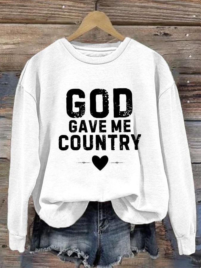 Women'S Casual Faith Print Sweatshirt