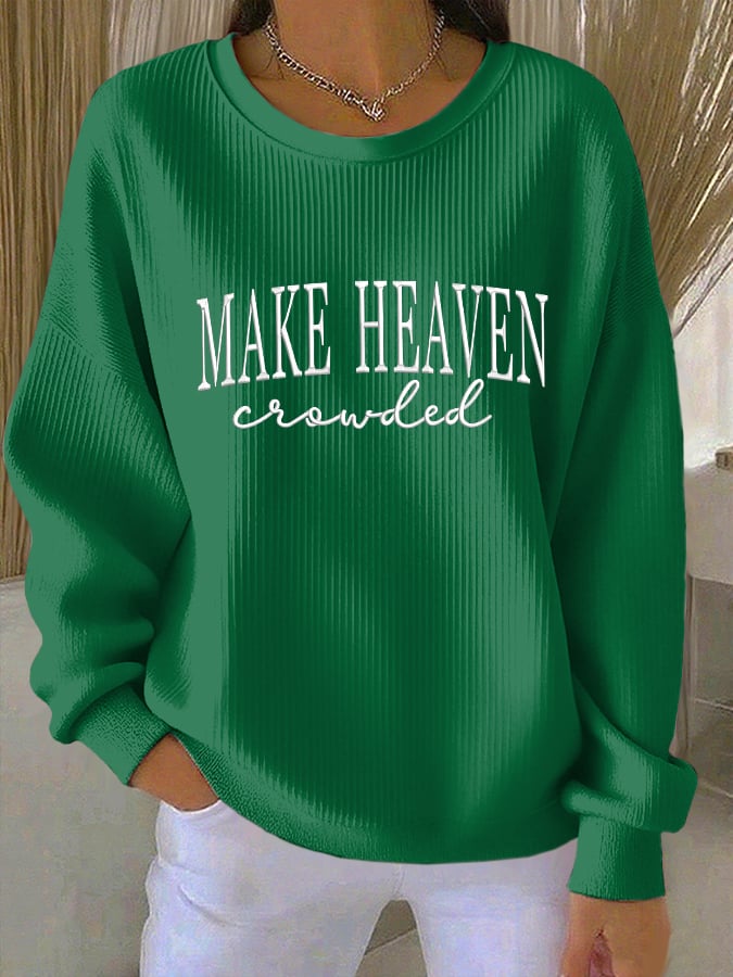 Women'S Casual Faith Print Sweatshirt