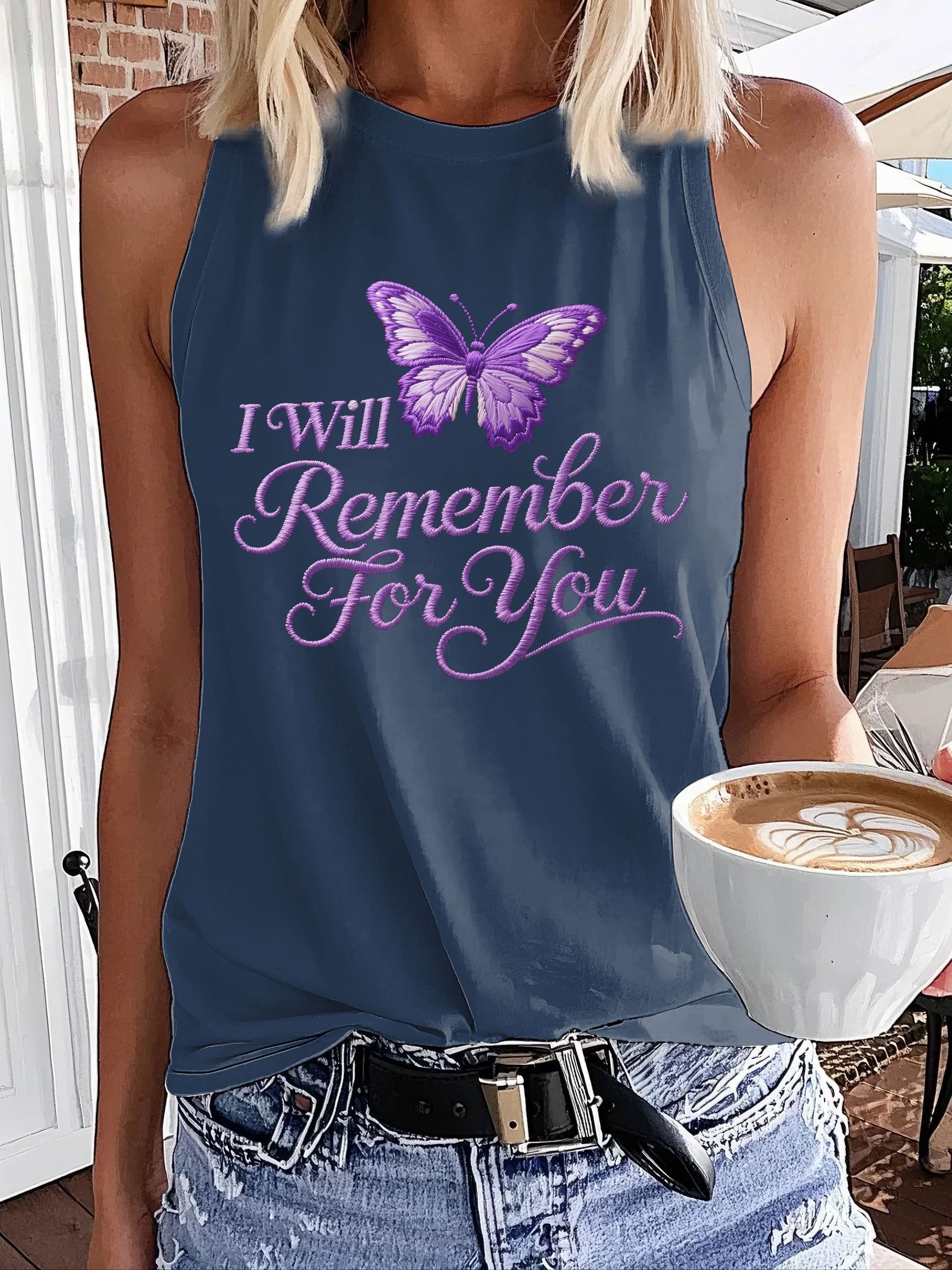 Women's Alzheimer's Knitted Print Vest