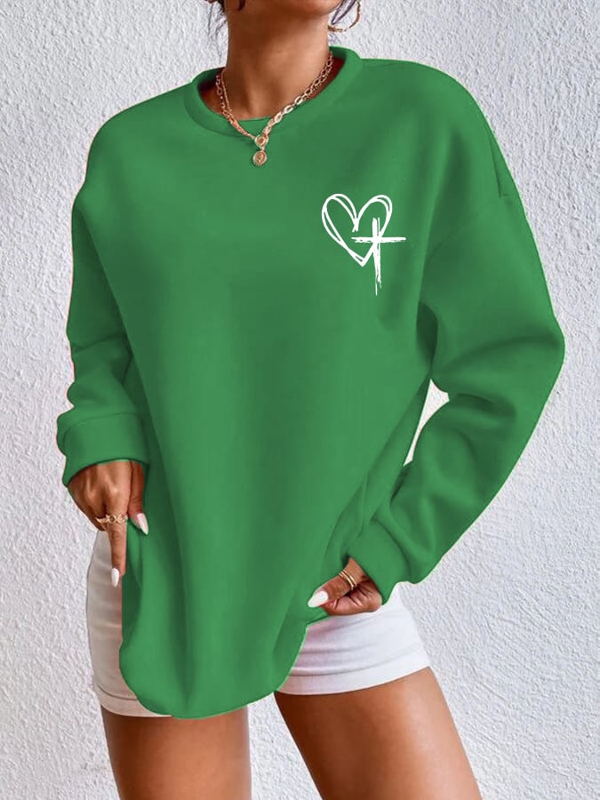 Women's Love Like Jesus Jesus Has My Back Casual Sweatshirt