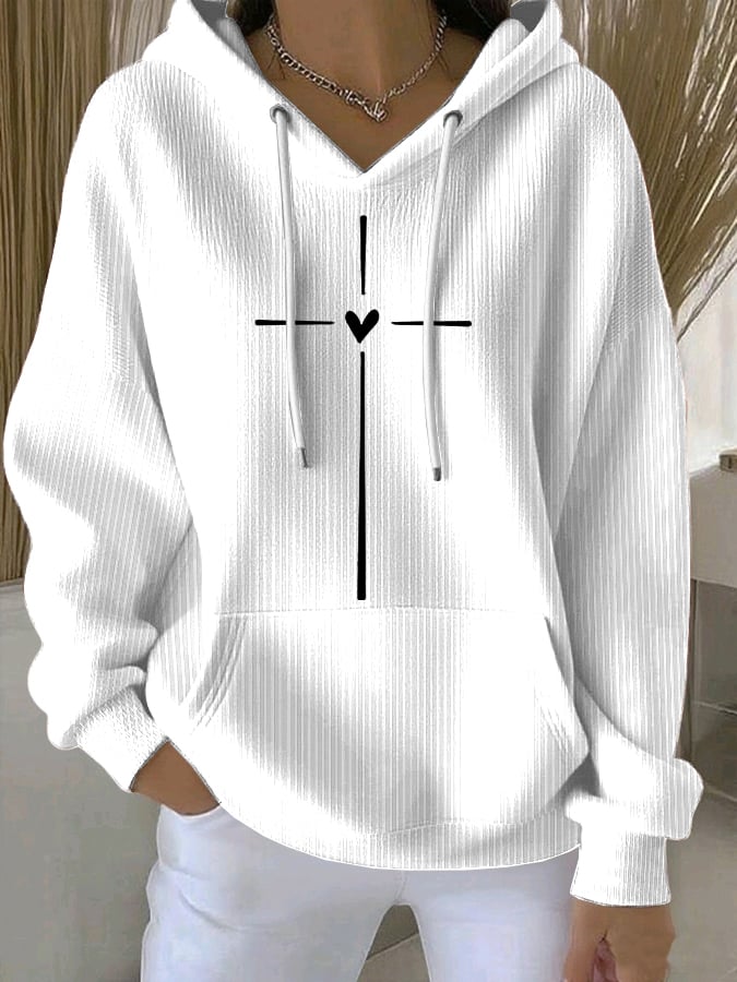 Women's Faith Cross Print Sweatshirt