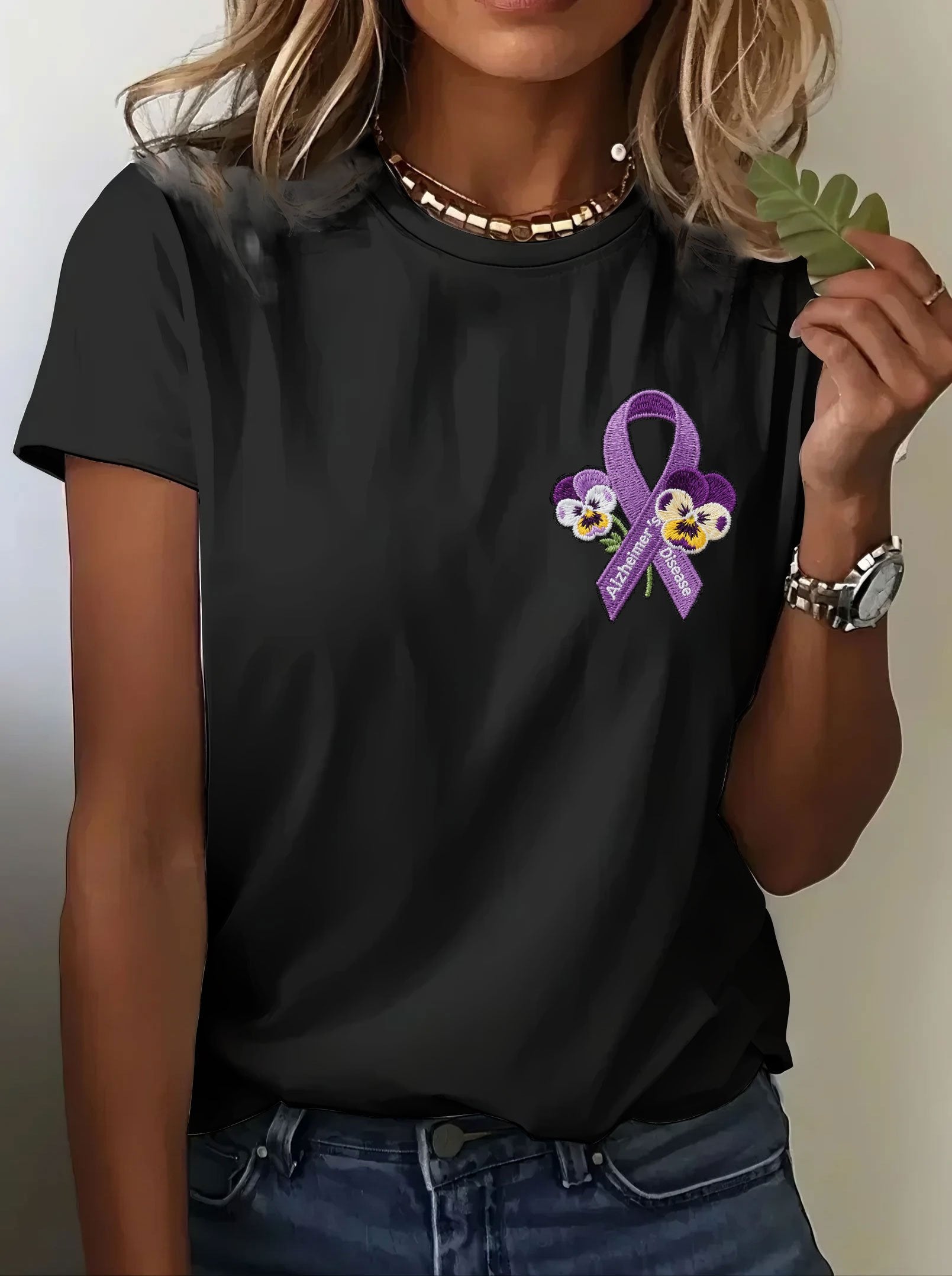Women's Alzheimer's Disease Embroidered Shirt