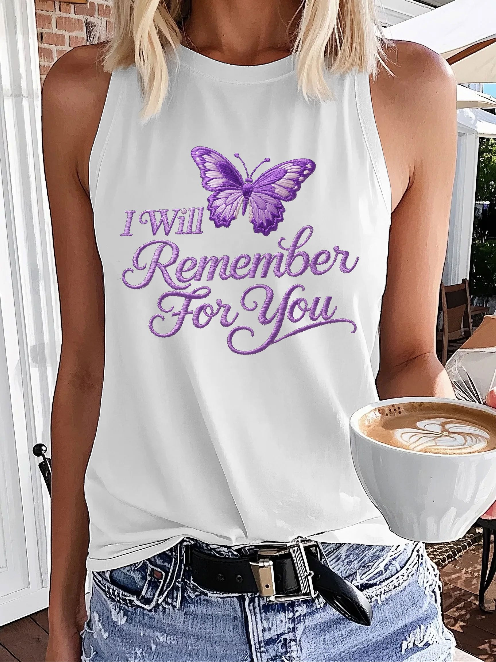 Women's Alzheimer's Knitted Print Vest
