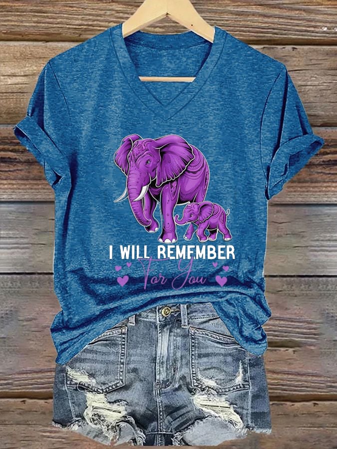 I Will Remember For You Alzheimers Awareness Alzheimers T Shirt