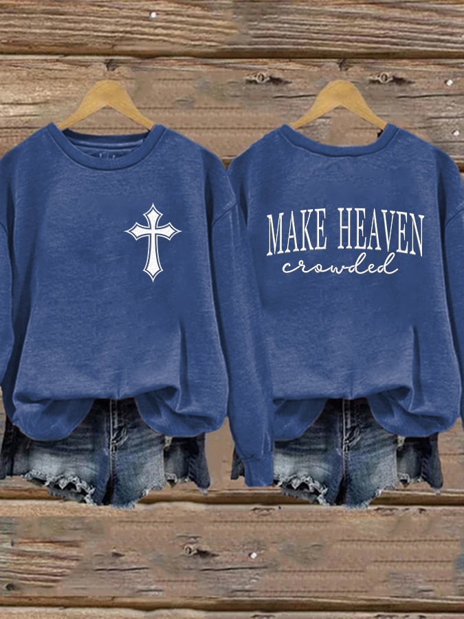 Women'S Casual Faith Print Sweatshirt
