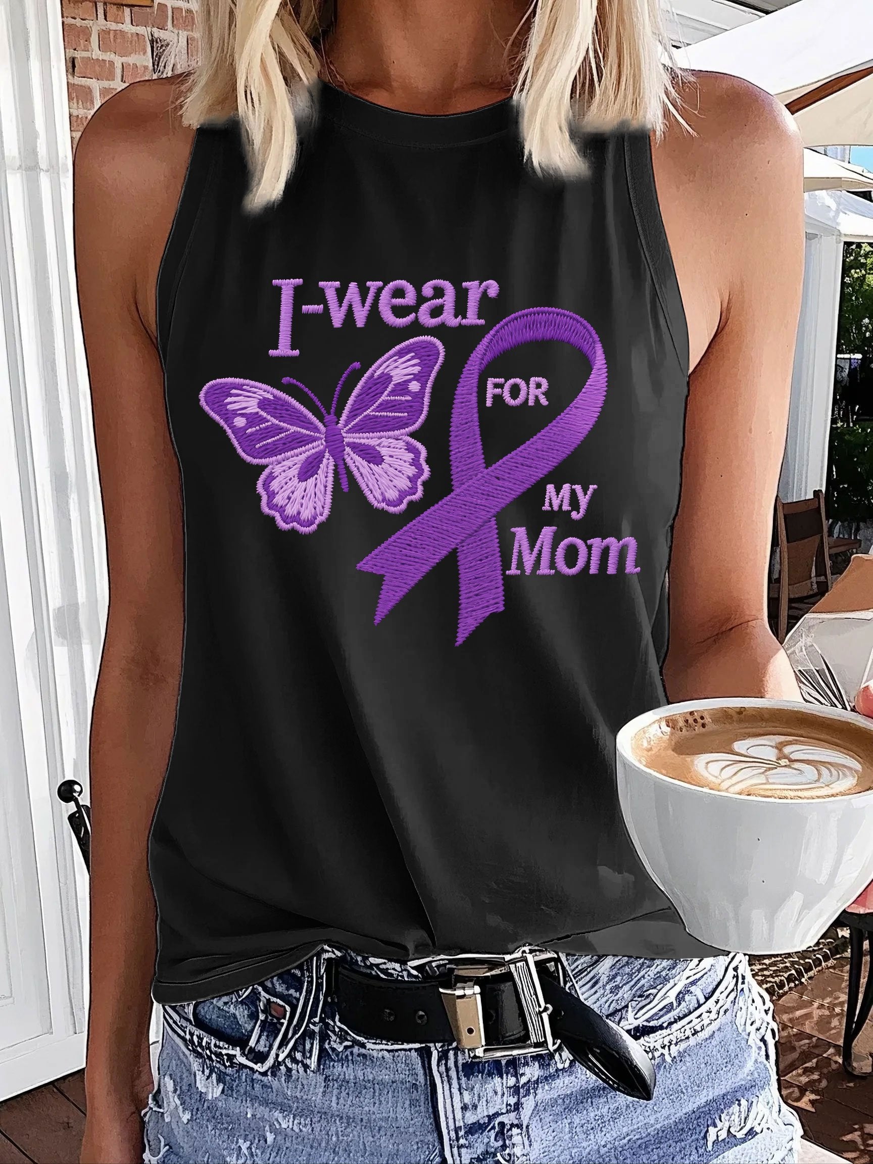 Women's Alzheimer's Knitted Print Vest