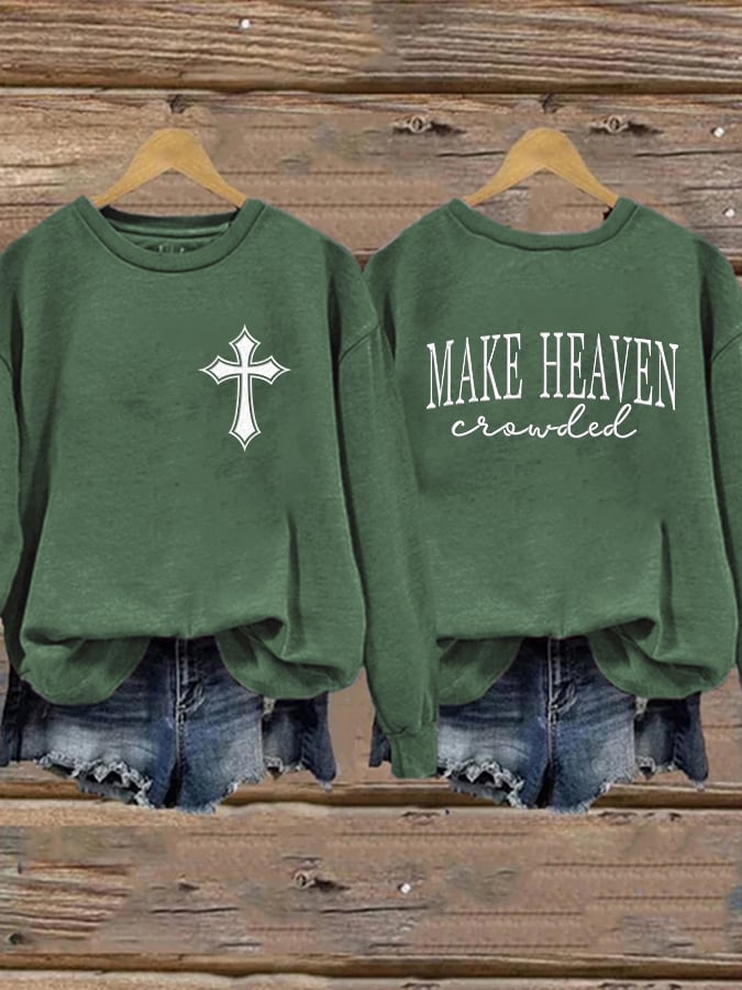Women'S Casual Faith Print Sweatshirt