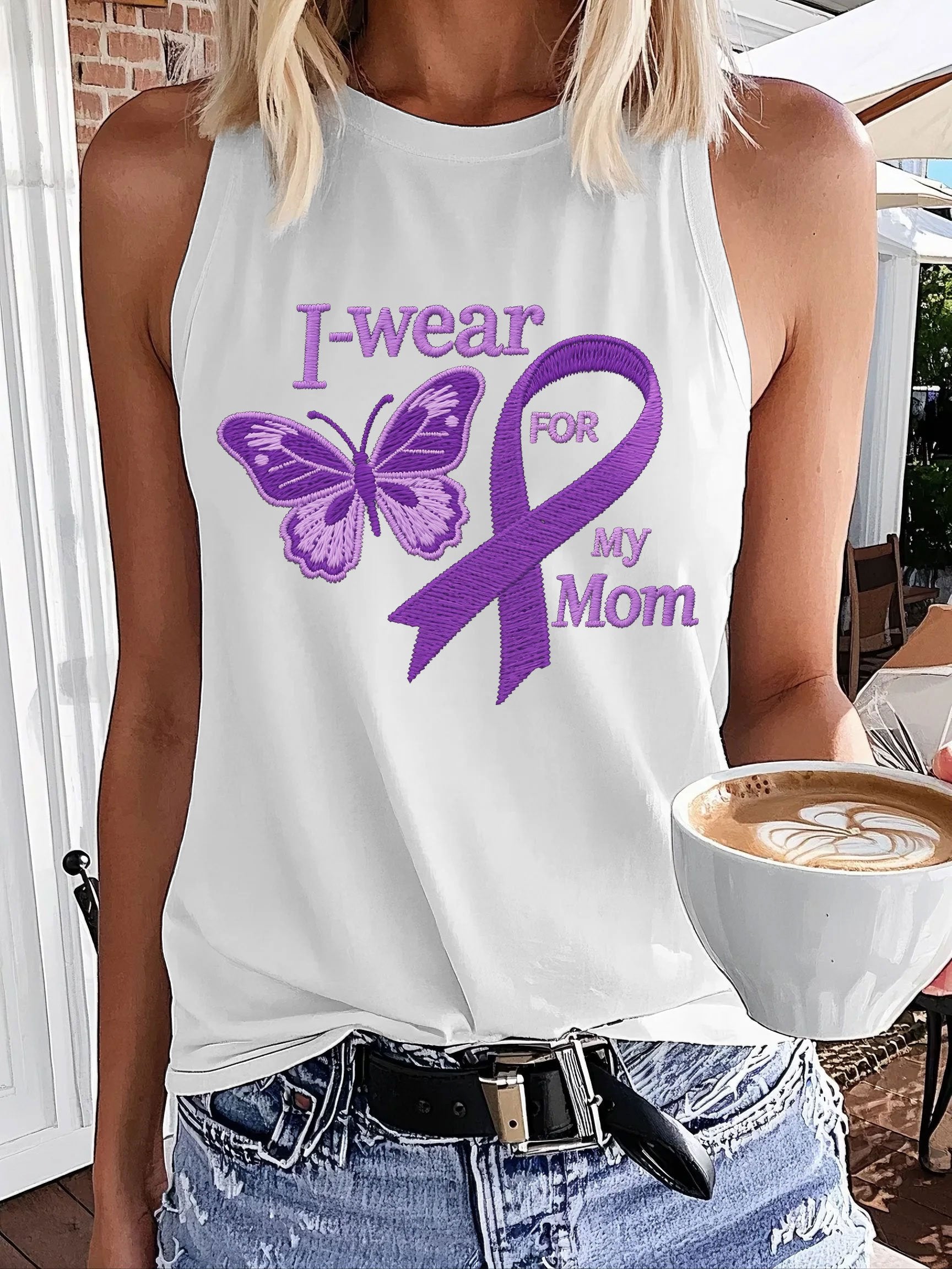 Women's Alzheimer's Knitted Print Vest