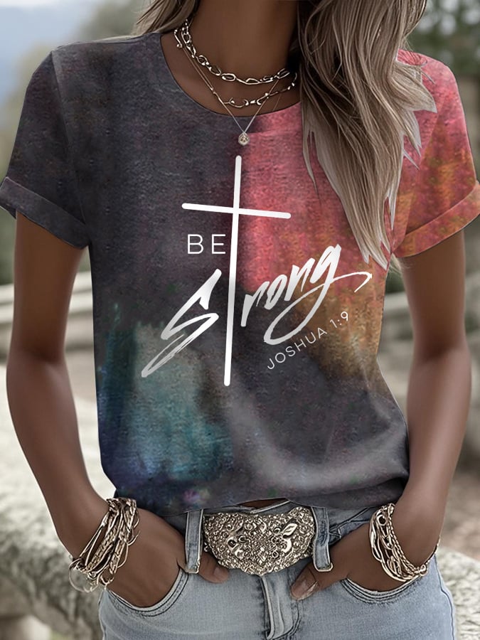 Women's Faith Print Crew Neck T-Shirt