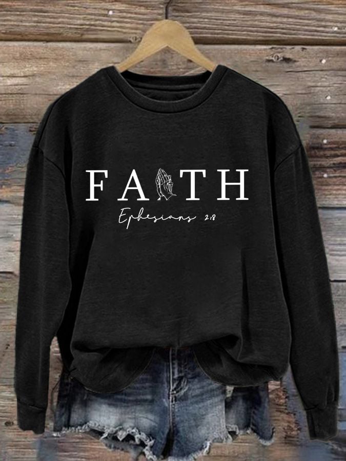 Women's Faith Print Sweatshirt