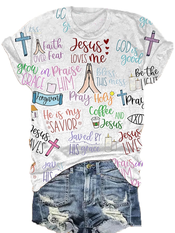 Faith Print Short Sleeve T-Shirt
