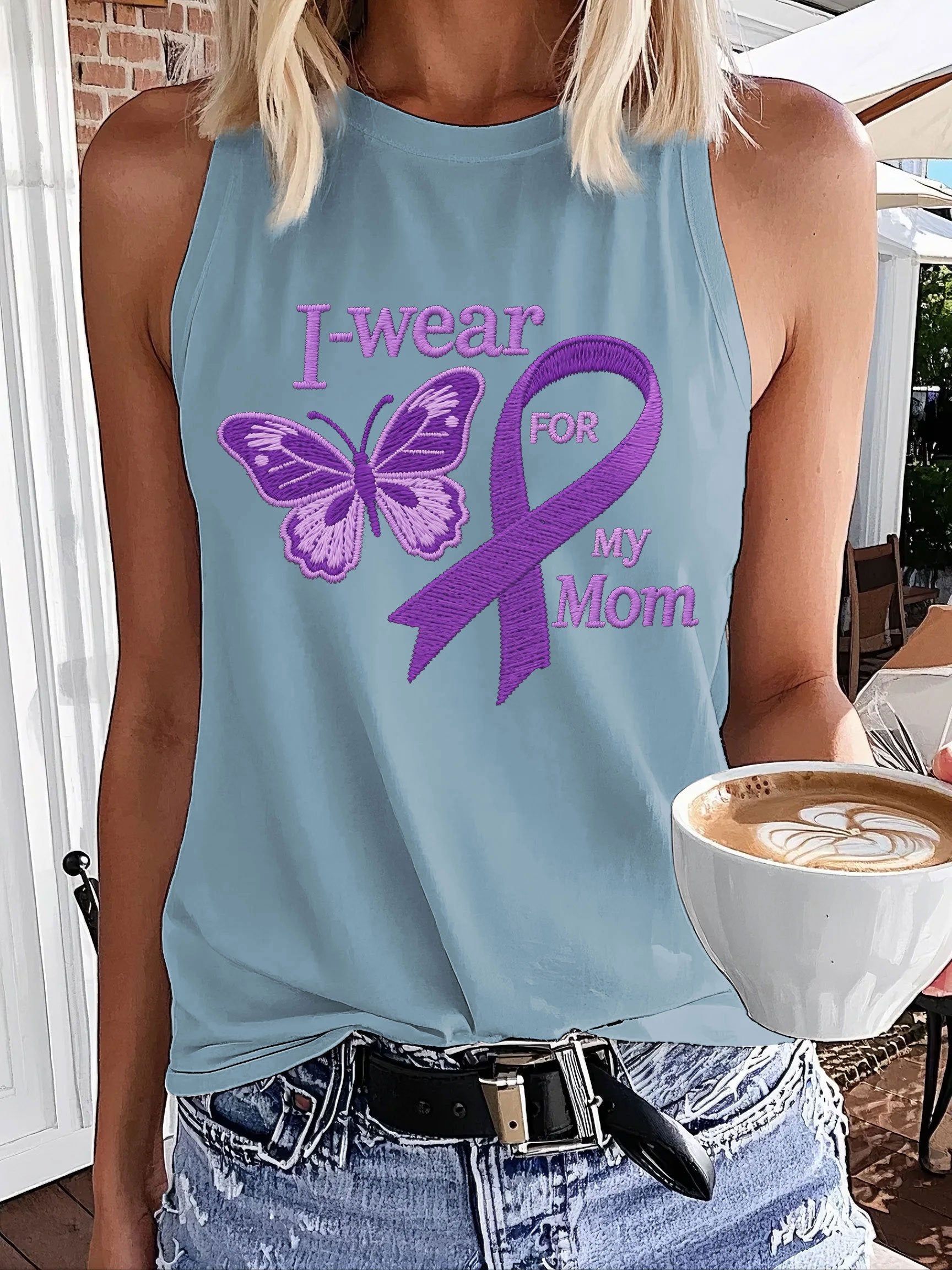Women's Alzheimer's Knitted Print Vest
