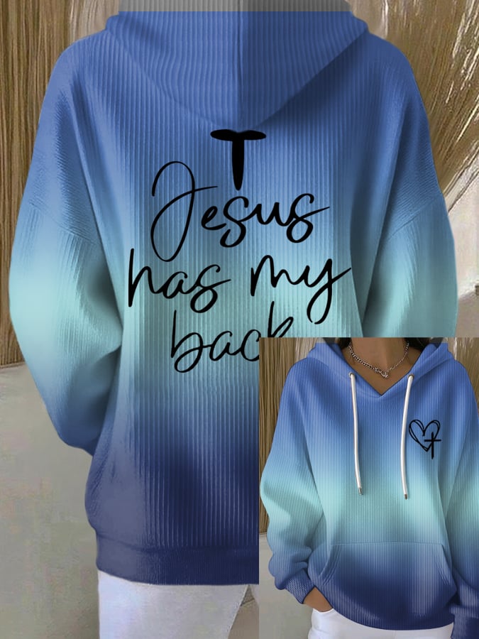Women's Jesus Has My Back Sweatshirts