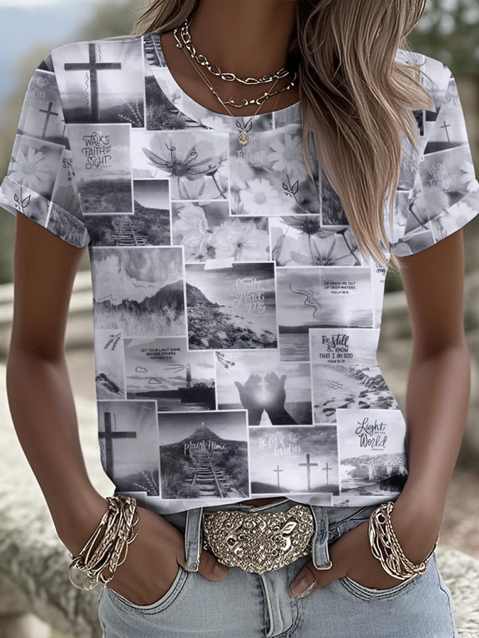 Women'S Faith Art Print T-Shirt