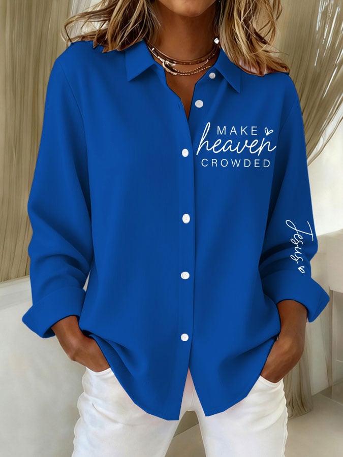 Women's Faith Print Casual Shirt