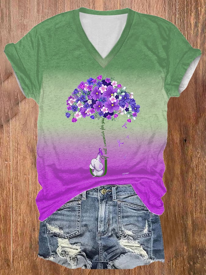 Women's Alzheimer's Awareness Short Sleeve T-Shirt