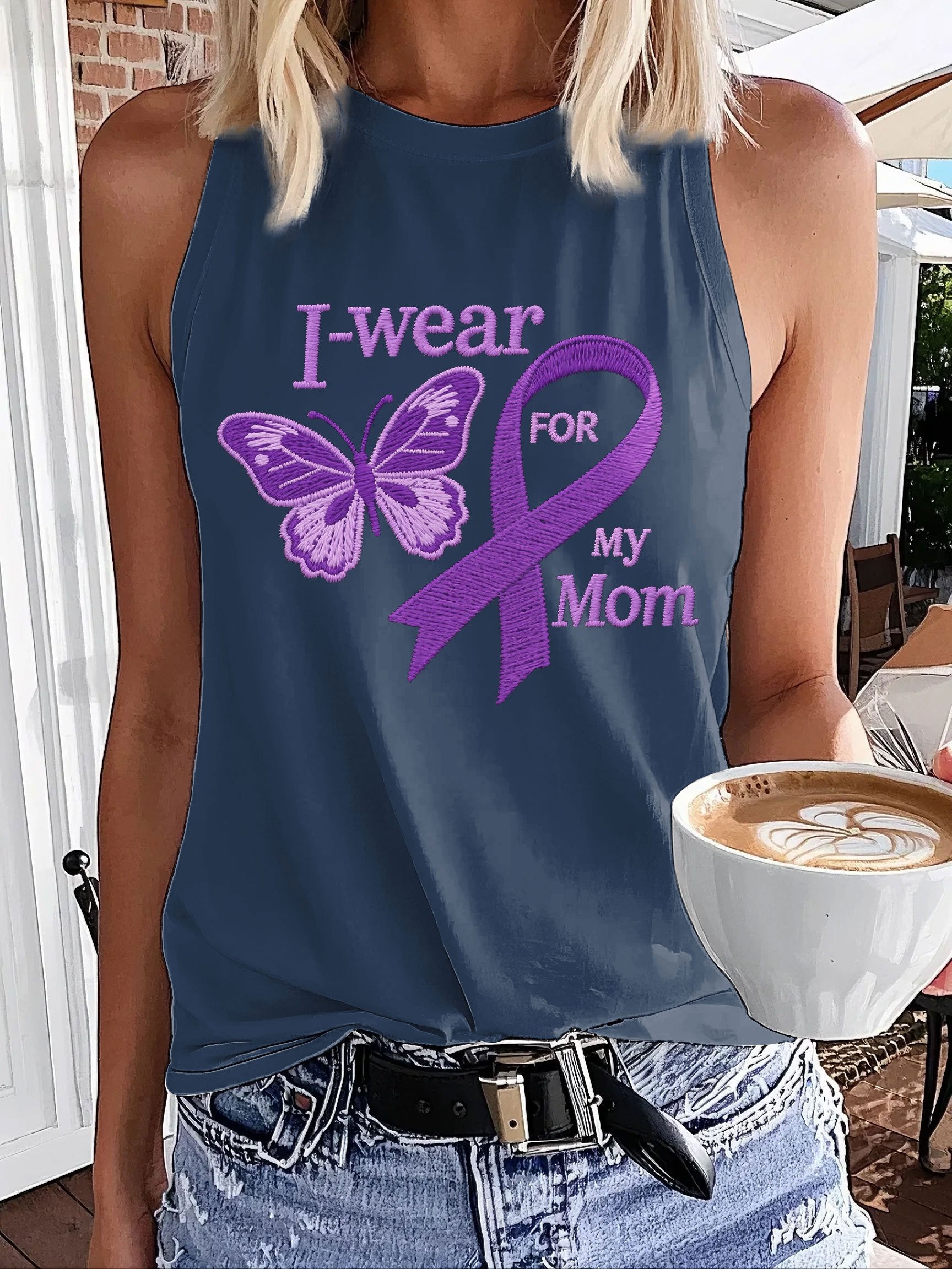 Women's Alzheimer's Knitted Print Vest