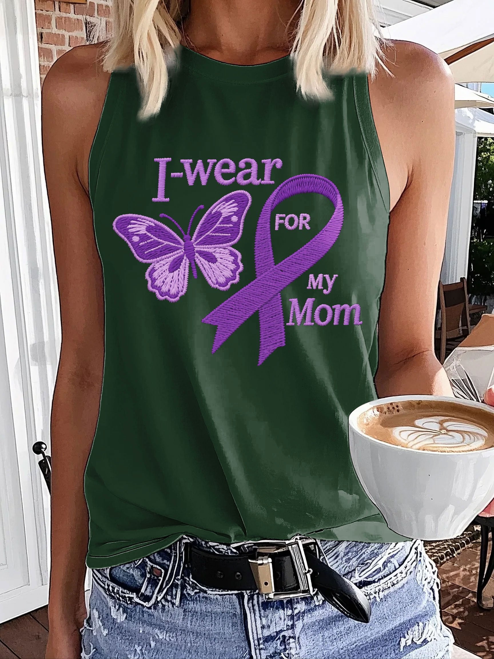 Women's Alzheimer's Knitted Print Vest